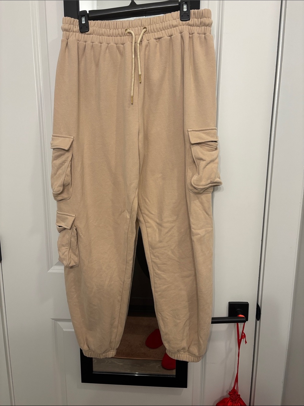 JLux Lable Beige Cargo Sweatpants - Women